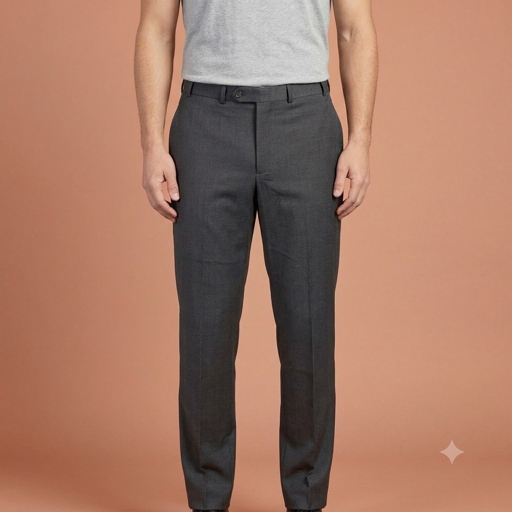 Brooks Brothers 346 Stretch Wool Dress Pants Mens 35x31 Gray